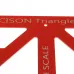 90/45 Degree Aluminum Alloy Multi-function Woodworking Triangle Ruler Inch Scale Precision Triangle Ruler