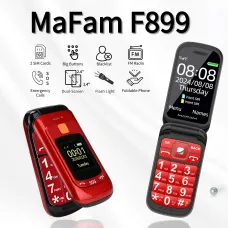 MAFAM F899 2.4 inch Dual Display 2800mAh FM Vibration SOS Fast Quick Torch Loud Volume Flip Feature Phone