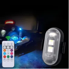 Multicolor LED Light with Remote Control for Cars, Bikes, Drones, and Outdoor Camping