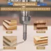 1/4 Inch Shank 4 Flute CNC Wood Carving Router Bit 45 60 90 Degree V Groove Bit TiAlN Coated Carbide Chamfer End Mill CNC Engraving Lettering Wood Metal Cutting Tool
