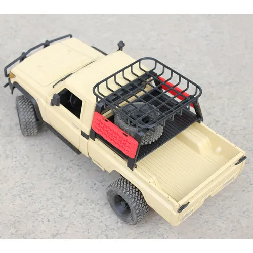 QY3D Upgraded Spare Tire Rack Rear Truck Bed Skateboard Parts for TOYOTA Land Cruiser LC79 MNRC MN82 1/12 RC Cars Vehicles Accessories