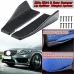 2pcs 35cm Carbon Fiber Universal Car Side Skirt Rear Bumper Lip Splitter Winglet Aprons Mudguards