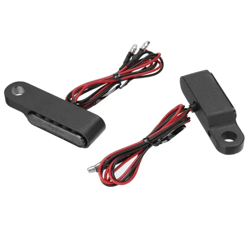2pcs 12V 6 LED Motorcycle LED Turn Signal Indicators Light Handlebar Mount Amber Aluminum Alloy