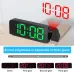 Versatile Colorful LED Digital Alarm Clock with 180 Degree Projection Adjustable Brightness /Indoor Temperature Dual Power Source Large Screen 12/24H For Home Office Classroom