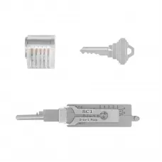 2 in 1 Stainless Steel Key Decoder Portable Precision Hook And Pickup Hand Tool O-ring Pickup Kit Maintenance Repair Kit