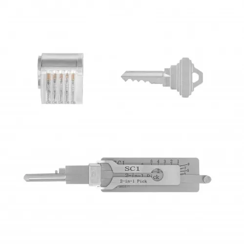 2 in 1 Stainless Steel Key Decoder Portable Precision Hook And Pickup Hand Tool O-ring Pickup Kit Maintenance Repair Kit