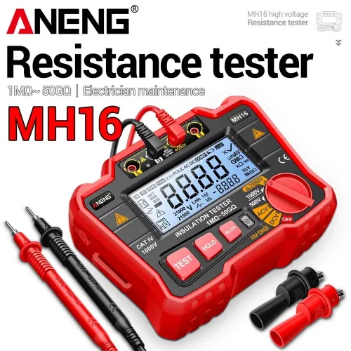 ANENG MH16 Digital Multimeter Insulation Tester 500V/1000V/2500V High Voltage Resistance Meter AC/DC Voltage Ohm Tester