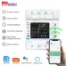 Tuya WiFi Intelligent Circuit Breaker Automatic Reclosure Protector 3P4W Power Meter Three Phase Reclosure Switch with Multiple Protections Timing Schedule Electricity Metering Functions