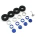 4PCS Upgraded Tires Metal Wheel Rims 7mm Hex for FMS 1/18 Fire Horse FJ Cruiser KATANA LC80 RC Car Vehicles Models Spare Parts