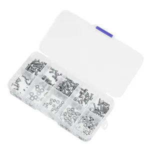 240PCS M2 M2.5 M3 Countersunk Phillips Head Screw Nuts Washers Combo Accessories Set Spare Parts for Fixed Wing RC Airplane