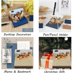 2025 LED Light Memo Art Calendar Board Creative Timepiece Calendar Creative Gift 3D Stereo Notepad