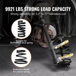 Strut Spring Compressor Set Macpherson Strut Spring Compressor Kit Interchangeable Fork Strut Coil Extractor Remover Tool with Protective Sleeve