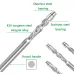 LAVIE 1/4 Inch 6.35mm Shank Solid Carbide Top Bearing Guided Two Flute Flush Trim Router Bits Woodworking Milling Cutters End Mill