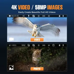 CIGMAN CNV01 4K Night Vision Binoculars 600M Range 3.99" HD Display 5x Digital Zoom Infrared Spotlight 512GB Expandable Memory Rechargeable Battery