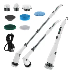 9-In-1 Multifunctional Electric Mop Handheld 3 Speed Cordless Electric Brush LCD Digital Display Electric Cleaning Brush