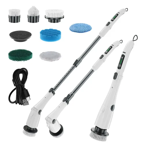 9-In-1 Multifunctional Electric Mop Handheld 3 Speed Cordless Electric Brush LCD Digital Display Electric Cleaning Brush