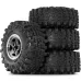 4PCS Upgraded 1.9 Inches Tires Aluminum Alloy Wheel Rims for 1/10 Axial SCX10 III Yikong YK4107 RGT Rock Crawler Climbing Truck RC Cars Vehicles Models Spare Parts R226
