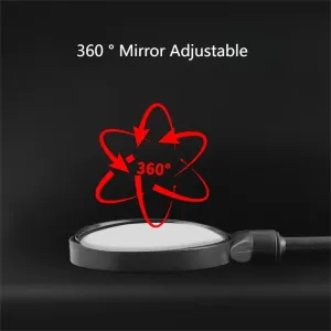 BENGGUO 1/2Pcs Bicycle Hose-adjustable HRearview Mirror 360 Degree Adjustable Wide Angle Shockproof Electric Vehicle Mirror for Handlebar Diameters Below 32mm
