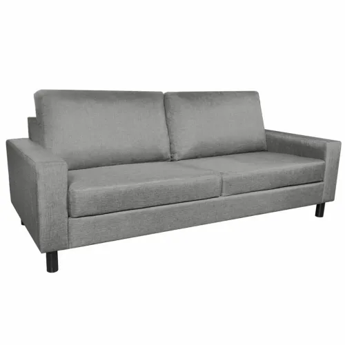3-Seater Sofa Light Gray