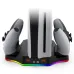 DOBE PS5 Slim Game Console Cooling Base with RGB Colorful Ambient Light Game Controller Charging Station TP5-3583