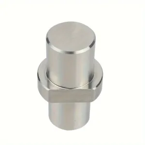 Stainless Steel Workbench Stop 19/20mm Dual-Sided Bench Dog Hole Plate Polished Metal Limit-Block for Woodworking Tables with Easy Installation Workshop Furniture Polished Metal Sturdy Metal Block Woodworking Bench