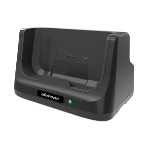 Desk Charging Dock Pogo Pin Contact Wireless Charger Dock with Dual Output Charger Stand for Ulefone Rugking for Ulefone Armor 16 for Ulefone Armor 21