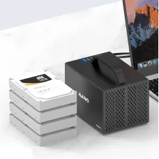 MAIWO 4 Bay 3.5-Inch Hard Drive Enclosure USB 3.1 Gen1 to SATA 4K HD RAID 0/1/5 External Hard Drive Disk Dock up to 64TB