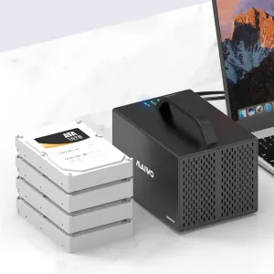MAIWO 4 Bay 3.5-Inch Hard Drive Enclosure USB 3.1 Gen1 to SATA 4K HD RAID 0/1/5 External Hard Drive Disk Dock up to 64TB