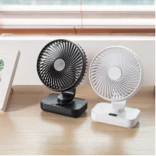 Mini Desktop Fan Shaking Usb Air Cooler 4 Gear Wind Speed 4000Mah Battey Capacity Angle Adjustment Low Noise for Office Room