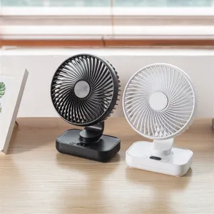 Mini Desktop Fan Shaking Usb Air Cooler 4 Gear Wind Speed 4000Mah Battey Capacity Angle Adjustment Low Noise for Office Room