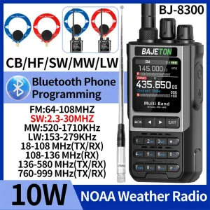 Bajeton BJ-8300 10W Multi Band Handheld Radio bluetooth Programmable NOAA Weather Alert Spectrum Analyzer SW MW LW AM SSB CB Transceiver Two-way Radio Walkie Talkie
