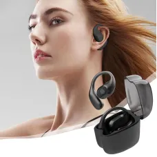 T371 OWS Sports Earbuds Wireless bluetooth Earphone 14.2 Driver Unit HiFi Stereo LED Display Open-ear Earhooks Headphones with Mic