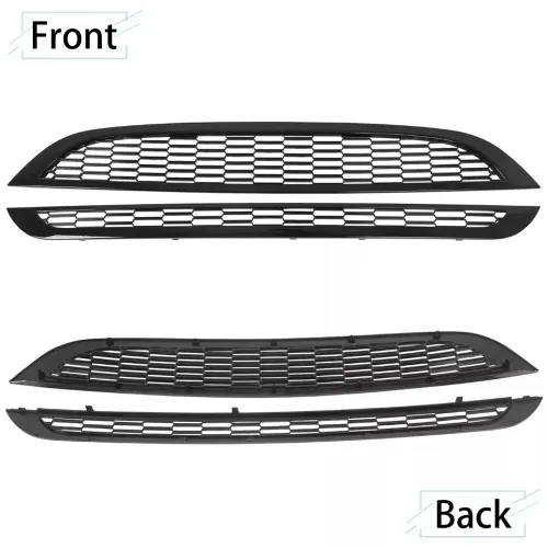 Car Front Bumper Upper Lower Grille Cover Glossy Black Honeycomb Mesh Grill Guard Cover For MINI One R50 R52 R53 2002-2006