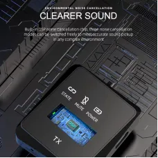 VIMAI AP009 2.4Ghz Wireless Lavalier Microphone USB-C/iP 3-in-1 Receiver Noise Canceling Mic 26H Battery Life 15ms Low Latency for Vlog Interview Live Streaming Recording