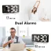 Smart LED Mirror Digital Clock Alarm Clock LED Digital Clock Auto Dimming Mirror Rechargeable Digital Clock for Bedrooms 4 Level Brightness&2 Level Volume