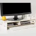Wooden Monitor Bracket Stand Desktop Storage Shelf Laptop Stand Computer Screen Rack Desk PC Riser Holder Organizer