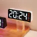 Digital Alarm LED Clock Mood Light TEMP Date Week 2 Alarms Snooze Electronic Table Clock 4 Levels Brightness 12H 24H LED Clock