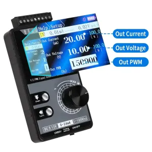 Multifunctional PWM Signal Generator Handheld Current Source 0-20mA 4-20mA 12V 50V Measurement 320x240 TFT Screen Adjustable Frequency USB Rechargeable