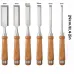 High Carbon Steel Woodworking Chisel Set 8pcs Ergonomic Wooden Handle Sharp Blade Widths 10-38mm Professional Wood Carving Tools