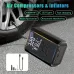 Portable Cordless Electric Air Compressor Pump with LED Emergency Light USB Rechargeable Fits for Car Tires Bicycles and Sports Balls
