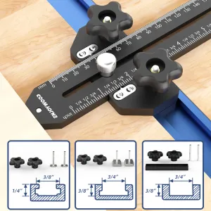ENJOYWOOD 160mm Thin Rip Jig Table Saw Jig Guide for Making Repetitive Narrow Thin Strip Cuts Woodworking Tools Fast Thin Rip Guide for Table Saw Band Saw Router Table Fits for 3/8" x 3/4" T Slot