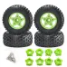 4PCS D232 Upgraded Off-Road Tires Wheels for 1/8 1/10 Short Course Truck RC Cars Vehicles Models Parts Accessories