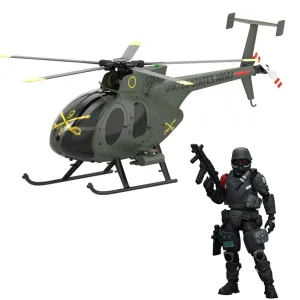 JOYTOY 1/25 XS-01 XS-02 XS-03 Night Raid Pilot / Assault Pilot / Tactical Night Raid Pilot Model Applicable for Eachine E220S MD500 RC Helicopter(Not Include the RC Helicopter)
