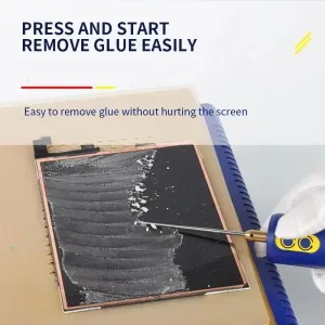 IR14 Electric Spinning Rod OCA Film Glue Remover LCD Screen Cleaning Tool Adjustable Speed Built In Battery Type C Charging LED Lighting