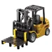 HJ2025-2D RTR 1/64 2.4G Mini RC Car Alloy 2 in 1 Forklift Crane With Trailer Support App Remote Controlled LED Light Sound Engineering Vehicle Desktop Toys Model Collection Gift For Boys