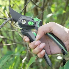 Industrial Pruning Shears 205mm SK5 Steel Blade 50mm Length Two-level Opening Ergonomic Non-slip Handles Labor-saving Spring Precision Cutting