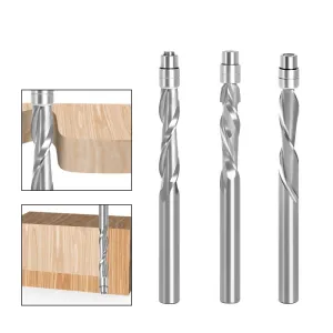 1/3PCS 6mm 6.35mm Shank Solid Carbide Bearing Guided Two Flute Flush Trim Router Bits Woodworking Milling Cutters Z06AT3A