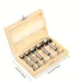 Forstner Drill Bit Set High Carbon Steel Woodworking Tools 5pcs 15mm 20mm 25mm 30mm 35mm Self Centering Hole Saw Wood Plastic Plywood Round Shank Precision Cutting