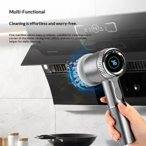 Tevorex Electric Cordless Scrubber with 6 Brush Heads, IPX7 Waterproof, Rechargeable Cleaning Brush for Tile, Grout & Stubborn Stain Removal