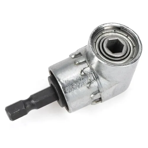 Durable Alloy Steel 105 Degree Adjustable Right Angle Driver Screwdriver with Locking and Magnetic Head for 1/4in Hex Shank Bits Ideal Hand Tool for Tight Spaces